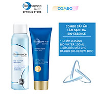 Combo cấp ẩm làm sạch da Bio-Essence (Nước khoáng Bio-Water Energizing Water 100ml + Sữa rửa mặt Bio-Renew tinh chất sữa ong chúa 100g)