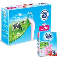 Thùng 48 Hộp Sữa Uống Tiệt Trùng Dutch Lady Cô Gái Hà Lan Dâu (48 x 110ml)