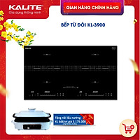 Bếp từ đôi Kalite KL 3900, công suất 4400W, mặt kính Schott Seran chuẩn Đức, công nghệ inverter tiết kiệm điện, thân làm bằng thép không gỉ, nhập khẩu Thái Lan, hàng chính hãng