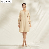 Đầm suông nữ thiết kế bèo tay GUMAC DA1171 chất liệu mềm mịn phong cách sang trọng
