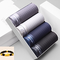 Hộp 4 chiếc quần sịp đùi nam thông hơi CAO CẤP ( TẶNG VÒNG ĐEO TAY THỜI TRANG ) KÈM HỘP