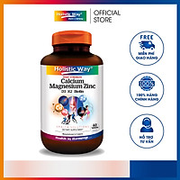 Viên Uống Tổng Hợp Kẽm, Magie, Canxi Giúp Cơ Thể Phát Triển Toàn Diện Và Khỏe Mạnh Holistic Way High Strength Calcium Magnesium Zinc (60 Viên)
