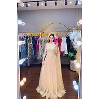 Đầm dạ hội lưới vai kết lông công TRIPBLE T DRESS -size M/L (kèm ảnh/video thật) MS292V