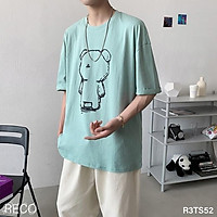 Áo thun, phông nam Hàn Quốc cao cấp dáng rộng tay lỡ T-Shirt Loose R3TS52 Unisex