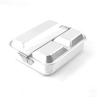 Aluminum Lunch Box Portable Camping Tableware Metal Bento Box Food Pan for Home Camping Picnic Backpacking