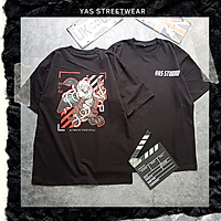 Áo thun tay lỡ form rộng YAS STREETWEAR phông unisex nam nữ, áo thun cotton100% phong cách streetstyle HÌNH IN KO TRÓC