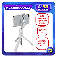 Gậy chụp hình 3 chân bluetooth K10 chụp ảnh, selfie, tự sướng bằng remote, kẹp xoay 360 độ (Màu Trắng) - Hàng Chính Hãng