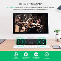 Blitzwolf BW-SDB0 10W 1200mAH Mini Smart Bluetooth Soundbar for Desktop or Laptop PC