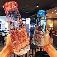1 Piece Creative Diamond Glass Water Cup 500ml Capacity Glass Cup Random Color