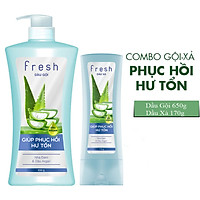 Combo Gội Xả Fresh Phục Hồi Hư Tổn 650g + 170g