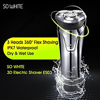 Original  SOOCAS SO WHITE (PINJING) ES03 Electric Shave Razor 3 Head Flex Dry Wet Shaving Washable Mode Comfy Clean USB