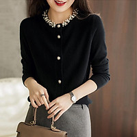 Áo Len Cardigan cổ tròn trẻ trung mới 2022 S0496