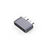 Bộ Chuyển Đổi Hub Kép USB Type-C Cho Macbook AIR 2018, Macbook Pro 2016/2017/2018 13 Inch / 15 Inch, Xám