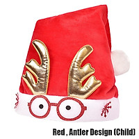 Christmas Hat Xmas Holiday Hat Santa Hat for Adults Children Unisex Velvet Comfort Christmas Hats with Extra Thicken