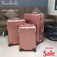 Vali khung nhôm khóa sập đủ size 20,24,26,29 hàng chuẩn loại 1,tặng túi bọc vali