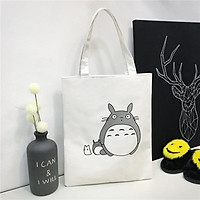 Túi tote nữ in hình totoro thời trang