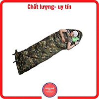 Túi Ngủ Du Lịch Thái Lan Chèn Bông Kiểu Xanh Rằn Ri 3 Lớp Cao Cấp