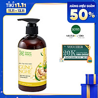 Sữa tắm thảo dược Gừng Nghệ Cỏ Cây Hoa Lá - Chiết Xuất Từ 9 Loại Thảo Dược Quý - Phòng Cảm, Tránh Gió, Dưỡng Da - Cho Con Cho Mẹ, Cho Đại Gia Đình, chai 300ml