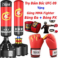Combo bao trụ đấm bốc boxing tự đứng + găng đấm boxing vằn hổ - Thiết bị đấm bốc boxing dành cho dân chuyên, phòng tập, võ đường