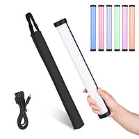 10W RGB Light Wand Stick Handheld Professional Photography Video Light Bi-Color Temperature 2500K-9900K 0-100% Stepless