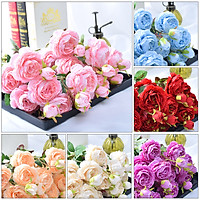 Hoa giả cao cấp, combo 5 cành mẫu đơn quý tộc trang trí nhà cửa - Krishna (chưa kèm bình / lọ)