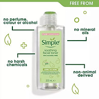 Nước Hoa Hồng Simple Kind To Skin Soothing Facial Toner (200ml)