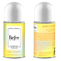 Lăn Khử Mùi Dưỡng Trắng Hương Nước Hoa Refre Whitening Baby Powder Hương Phấn Thơm (40ml)