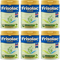 6 lon sữa Sữa Bột Frisolac Gold 2 850g Dành Cho Trẻ Từ 6 - 12 Tháng Tuổi