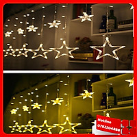 Dây Đèn Led - Đèn Led Trang Trí Hình Ngôi Sao Thả Rèm Không Thấm Nước Trang Trí Cho Các Bữa Tiệc, Phòng Ngủ, Giáng Sinh, Lễ, Tết - Loại Tốt