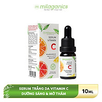 Serum Trắng Da Vitamin C Dưỡng Sáng, Mờ Thâm Bổ Sung HA & Collagen MILAGANICS 10ml (Chai)