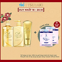 Bộ Ba Chăm Sóc Tóc TSUBAKI Phục Hồi Ngăn Rụng Tóc Gội Xả (490ml/chai) + Kem Xả 180g