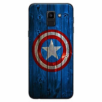 Ốp Lưng Dành Cho Điện Thoại Samsung Galaxy J6 2018 - Captain America's Nền Gỗ