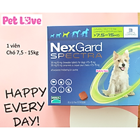 1 viên NexGard Spectra trị giun, ve rận, ghẻ, viêm da (chó 7,5 - 15kg)