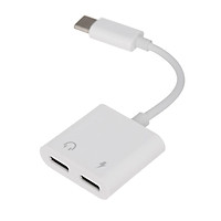 USB C to Type C Audio Headset Adapter USB C Power Charging Port for Huawei Xiaomi OPPO Samsung