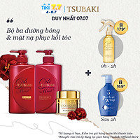 Bộ Ba Chăm Sóc Tóc TSUBAKI Dưỡng Tóc Bóng Mượt Gội Xả (490ml/chai) + Mặt Nạ Tóc Cao Cấp Phục Hồi Hư Tổn 180g