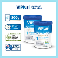 Combo 2 Lon Sữa Bột Công Thức Hữu Cơ Viplus Organic Số 1 800g (0 Đến 6 Tháng)