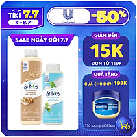 Combo Sữa tắm St.ives Yến mạch và bơ 650ml và Sữa tắm St.ives Muối biển 473ml