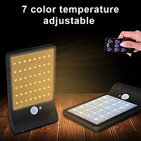 Đèn LED tích điện năng lượng mặt trời, cảm biến chuyển động, cảm ứng ánh sáng (48 bóng led, có điều khiển từ xa)