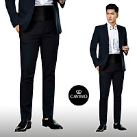 Quần âu nam cao cấp QA2101 CAVINO vải co dãn nhẹ thoải mái vận động, giặt máy, có chun dãn thông minh