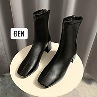 (GIÁ HỦY DIỆT) Giày bốt da xịn mũi vuông siêu xịn