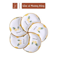 Bộ bát đĩa trăng cao cấp mã PDS007, hình bán nguyệt phong cách hiện đại