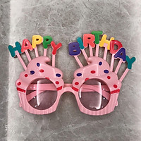 Mắt kính gắn chữ Happy Birthday trang trí tiệc tùng