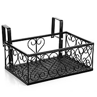 Flower Pot Stand Rack Deck Rail Flowerpot Railing Shelf Balcony Rail Planter Shelf Fence Railing Flower Pots Holder