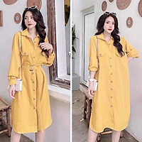 Váy bầu thiết kế cách điệu tay dài cho mẹ bầu diện tết - Đầm bầu công sở thiết kế