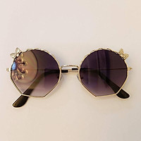 Children's sunglasses、 Children's sunglasses men and girls fashion show glasses girl cute bows sunglasses anti-UV sunshade