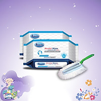 Combo thùng 2 gói Khăn ướt cồn kháng khuẩn cao cấp iHomeda ( 80 Miếng/ Gói) - Combo2 of iHomeda premium anti-bacteria alcohol wipes ( 80 sheets per packpage)