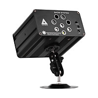 Muslady Stage Aurora Strobe Light 128 Combinations 8 Holes RGBW Sound Activated for Music Show DJ Stage Bar Club Outdoor