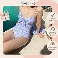 Bikini Bộ Đồ Bơi Nữ Bodysuit 1 Mảnh Liền Thân Caro Sexy Năng Động