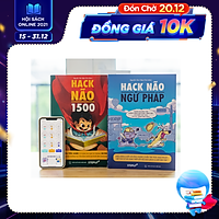 Combo 2 sách Hack Não 1500 + Hack Não Ngữ Pháp - Tặng App học phát âm và ngữ pháp, làm chủ từ vựng và nắm chắc ngữ pháp tiếng Anh chỉ sau 2 tháng