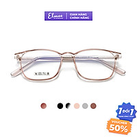 Gọng kính cận vuông nam nữ Elmee chất liệu nhựa dẻo lõi kim loại phụ kiện thời trang nhiều màu - E8245